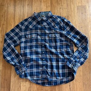 JACHS Girlfriend Navy Plaid Shirt